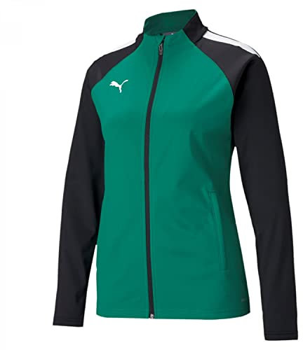 PUMA Mujer Sudadera con capucha, Pepper Green-Puma Black, S