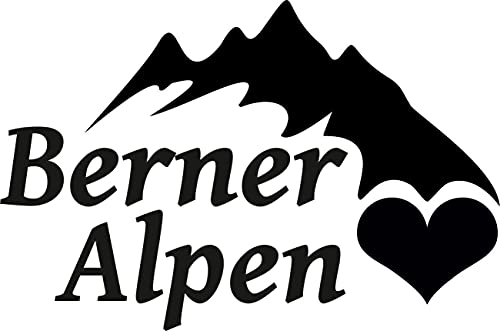 Stickerpalast 2X Auto Aufkleber Berner Alpen Berg/Gebirge Schweiz | 11 cm konturgeschnitten