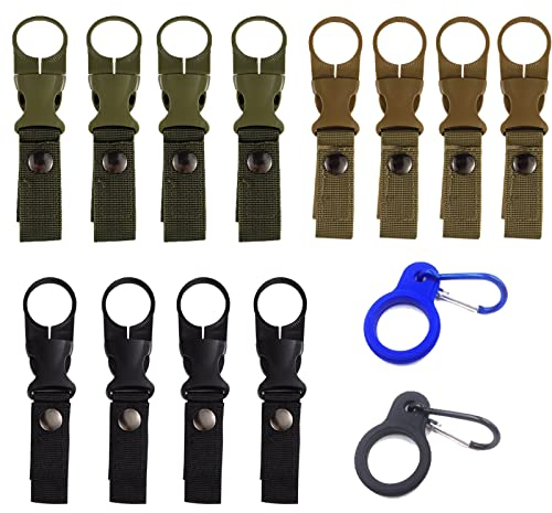 14 Stück Flaschenhalter Karabiner Haken, Wasserflaschen Schnallen Halter Haken, Wasserflasche Schnalle, für Reisen, Angeln, Wandern Oder Outdoor Aktivitäten