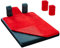 Pilates Reformer Antirutschmatte Handtuch (inklusive 2 Schulterblockbezügen) (rot)