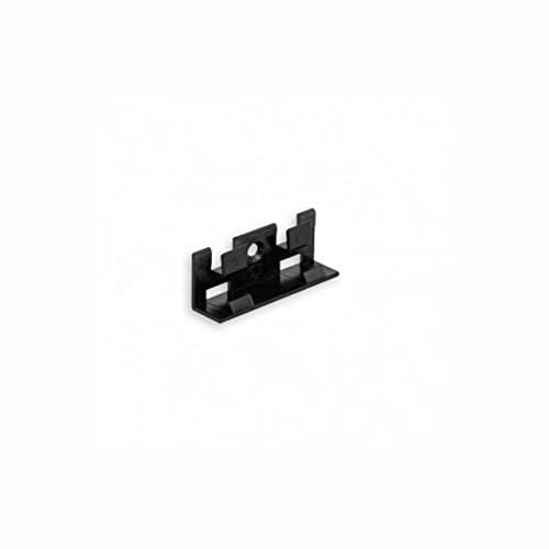 PROVISTON Clip di fissaggio per battiscopa, viti incluse, tasselli, montaggio battiscopa, plastica, nero, 20 pezzi