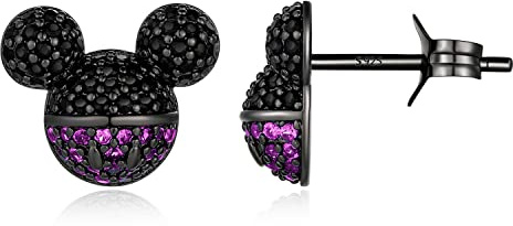 Foruiston Mouse Stud Earrings Tiny Cubic Zirconia with 925 Sterling Silver Post Hypoallergenic Dainty Stud Ear jewelry for Women Friends Birthday Gift