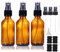 LIYUABU Flacon Spray Verre Vide Brun de 60 ml,Petit Flacon Vaporisateur de Voyage Réutilisable et Rechargeable pour Huiles Essentielles/Cosmétique avec buse de Pulvérisation Supplémentaire (lot de 3)