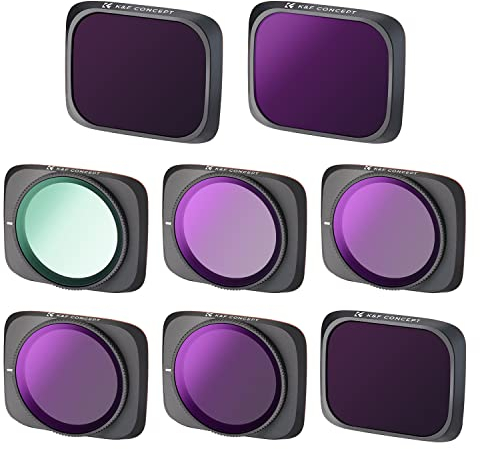 K&F Concept Den Ganzen Tag- 5Pack ND/PL Filtersets(ND4/PL,ND8/PL,ND16/PL,ND32/PL,ND64/PL),CPL,ND1000,ND2000 Filter Kompatibel mit Air 2S Drone(Zubehör:8* Air 2S Propeller