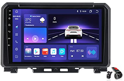 Android 12.0 Autoradio 2 Din Stereo per Suzuki Jimny 2018-2022 Car Tablet 9 Pollici Schermo MP5 Lettore Multimediale FM BT Receiver GPS Traker con 4G WiFi DSP SWC DVR Carplay,M100s