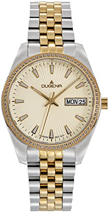 Dugena Damen-Armbanduhr 4461080 Venetia Stone, Quarz, Edelstahl, Saphirglas, Drückerfaltschließe, 10 bar