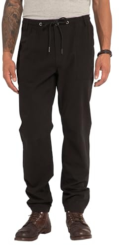 JP 1880 Herren FLEXNAMIC, Twill, Modern Fit, große Taschen, bis 8 XL Schlupfhose, schwarz, 5X-Large