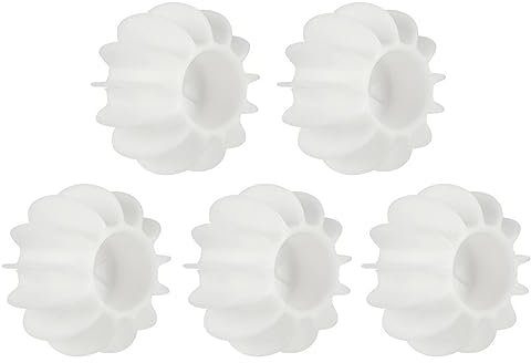 Waschkugel für Waschmaschine,5 Stück Tierhaarentferner Waschmaschine Fusselbälle Trocken Balle,Kugeln für Flauschigere Wäsche,Wäschetrockner Ball,Trocknerbälle Daunen für Flauschigere Wäsche (Weiß)