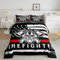 Bettwäscheset mit amerikanischer Flagge, Queen-Size-Größe, Feuerwehrmann-Bettwäsche-Set, weiße Sterne, Streifendruck, Bettwäsche-Set, 3-teilig, für Kinder, Jungen, Teenager, Schlafzimmer, Dekoration,