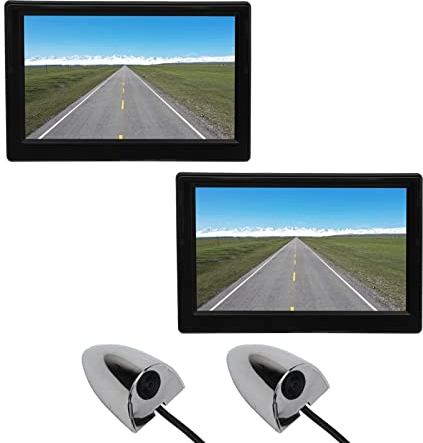Seitenkamera-Set für Auto, Bus, LKW – 5-Zoll-TFT-LCD-Rückfahrkamerasystem – IP67 Wasserdicht
