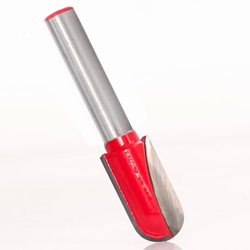 Akylin Cove Core Box Router Bit 1/4 Shank, Carbide Tipped Double Flute Round Nose Router Bit, 25/64 Cut Dia, Cut Height 13/16, Woodworking Milling Cutter for Groove
