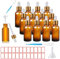 ToKinCen 12 PCS Amber Pipette Dropper Bottle 30ml, with Dropper pipettes for Storage Essential Oils,Perfumes,Aromatherapy