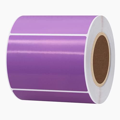 Hylabelest Direct Thermal Labels Address Label for UPC Barcodes White Address Shipping Labels Compatible with Printer Zebra Desktop Printers (Purple, 76×51mm)