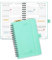 POPRUN Taschenkalender 2025 Klein Ringbuch mit Softcover, ca. A6 (16 x 10,5 cm) - Kalender 2025 Klein (Jan.2025-Dez.2025) - Terminplaner 1 Woche 2 Seite mit Plastiklineal - Mintgrün