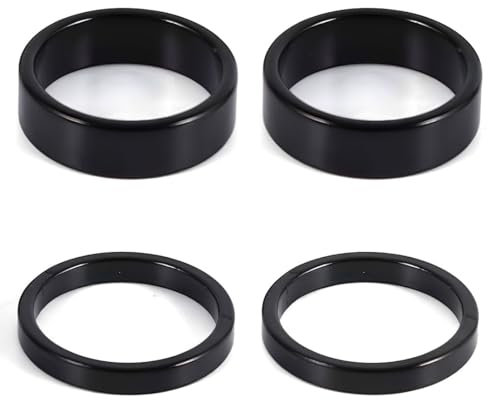 SUJEBKC 4 Stück Carbon Fibre Mtb Lenker,Fahrrad Lenker Helm Spacer,Road Bicycle Bicycle Helmet Spacer Steering Spacer In 2 Größen