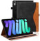 Vkooer Étui pour iPad Mini 7 (A17 Pro) 2024 7ème génération/iPad Mini 6 2021 (6ème génération, 8,3 pouces), avec pochette en cuir avec support multi-angle de mise en veille/réveil automatique, noir