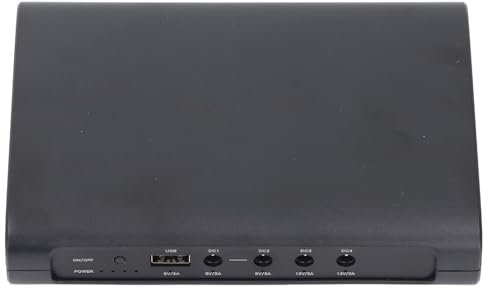 Mini USV Batterie-Backup, 15000mAh Unterbrechungsfreie Stromversorgung für Router, Modems, Kameras, mit 5V/9V/12V DC und USB-Anschluss, EU-Stecker