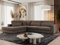 MKS MEBLE Ecksofa Sofa L-Form Braun Velvet, Wohnlandschaft L-Form, Couch L Form, Sofagarnitur Couchgarnitur Polsterecke, Breite: 316 cm - Savona L - Braun Velvet - Links