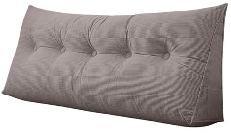 Dreieckiges Kopfteil-Nackenkissen für den Schlafsaal, weißes Keilkopfteil, Zwillingskörperkissen, großes Keilkissen, Kopfteil-Rückenkissen zum Sitzen im Bett Große Kissenset (A, 80X50)