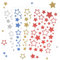 12 Blatt Sterne Sticker Star Sterne Aufkleber Glitzer Sticker Selbstklebend Stern Etiketten Schaum Aufkleber für DIY Weihnachten Deko Weihnachtskarten (Mehrfarbig)