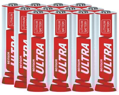 BEVIGOR AA Lithium Batterien 12 Stück, 1.5V 3500mAh High Capacity AA Batterien, Nicht Wiederaufladbare AA-Batterien, Geeignet Für eine Vielzahl von Haushaltsgeräten, Sicherheitsausrüstung