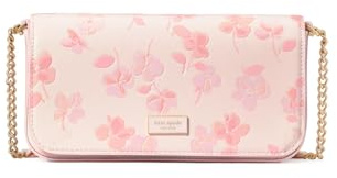 kate spade new york Damen Serena Saffiano Leather Flap Chain Wallet, Spring Stiefmütterchen Blush Cloud Multi, Einheitsgröße