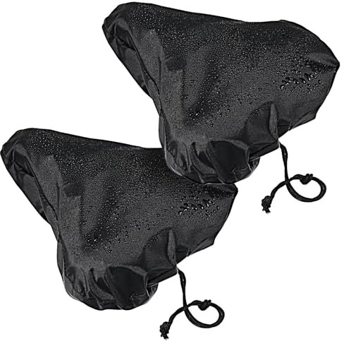 Oruola 3 Stück Fahrradsattel Regenschutz,37 * 26cm Fahrradsattel Schutz,Satteldecke Fahrrad Wasserdicht aus Oxford Stoff,Sattelschutz Fahrrad für Alle Arten von Fahrrädern,Schwarz Sattelschutz