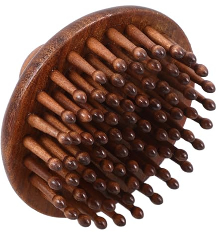 VALICLUD Kopfhautmassagekamm Aus Naturholz Für Haarstyling Und Massage Abgerundete Zinken Handliches Design Für Damen Und Herren Geeignet Für Haartypen