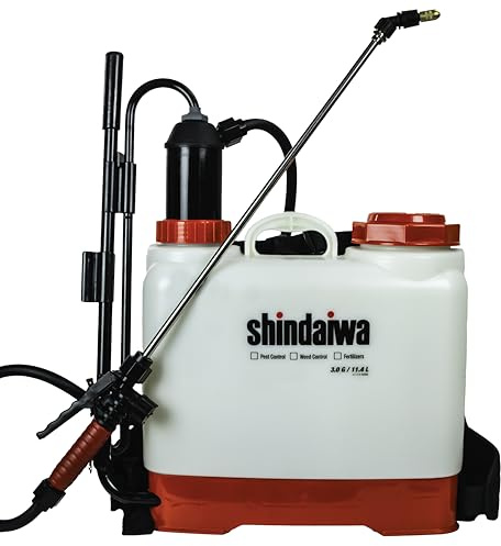 3-gallon Euro-Style Manual Backpack Sprayer, 2-stage Filtration Pump Pressured Sprayer with Chrome Steel Wand, Deluxe Lumbar Straps, 3 Nozzles and Bonus Parts for Spraying Plants, Lawns, Weeds & Pests