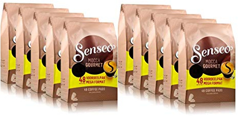 Senseo Kaffeepads Mocca Gourmet, Frisch & Intensiv, Kaffee für Kaffepadmaschinen, 480 Pads