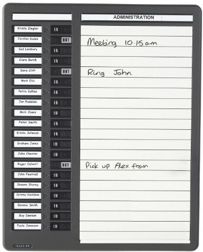 Indesign Wpitdw20 in/Out Drywipe Board 20 Names - Grey