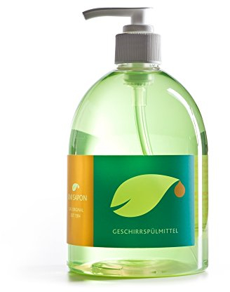 BIO Geschirrspülmittel Ultrakonzentrat von Uni Sapon - pH Hautneutral - chemiefrei - umweltschonend - zertifiziert - pflanzliche Waschrohstoffe - Vegan, Größe:500 ml