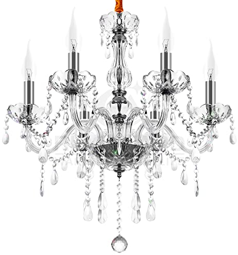 Ridgeyard 6-Lichter Moderne Kronleuchter Decke Pendelleuchte Kristall Lampe Befestigung Beleuchtung Home Geschenk