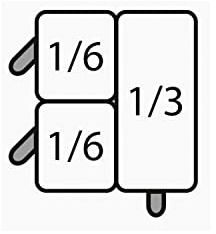 E7/CPCEXB Nudelkorb-Set: 2 x 1/6 GN + 1 x 1/3 GN