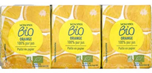 Monoprix Bio 100% pur jus d'orange bio - Les 6 briques de 20 cl