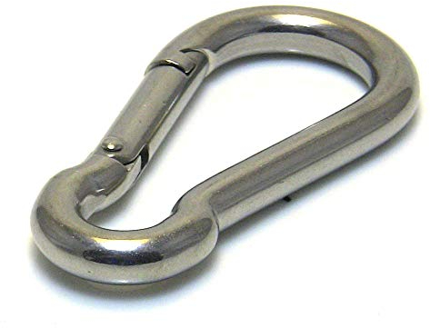 5 Stk. Karabinerhaken Edelstahl Rostfrei Karabiner Niro AISI 316 V4A 50-120mm (8 x 80)