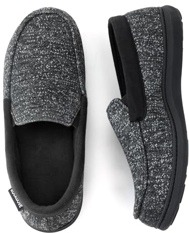 RockDove Pantofole Moc da Uomo Anti-Odor SILVADUR, 43 EU, Nero