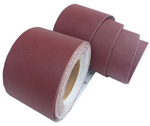 25m Schleifpapier Rolle 115mm X 25m Korn P150 Schleifband Schleifrolle Rollenschleifpapier BOHRFUX