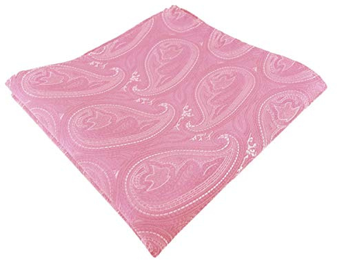 TigerTie Pochoir design à motifs Paisley - Dimensions du mouchoir : 30 x 30 cm, Rosapink argenté., Taille Unique