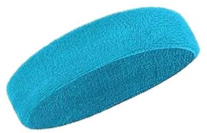 WS Stirnband Headband Schweißband Wristband Sport Fasching Party NEON (Türkis)