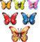 6 Stücke Metall Schmetterling Wand Kunst Metall Schmetterlinge Wand Dekoration Skulptur 3 Größen Inspirierende Wand Behang Schmetterling für Indoor und Outdoor Dekoration, 6 Farben