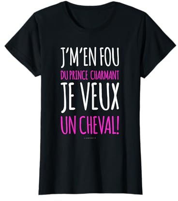 T-Shirt Humour Cheval. Tee Shirt Femme équitation T-Shirt