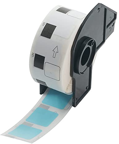 BETCKEY - 1 Rolle DK-11221 Quadratische QR Code Etiketten Kompatibel mit Brother, 23mm x 23mm, 1000 Farbige Etiketten Blau für Brother QL Etikettendrucker