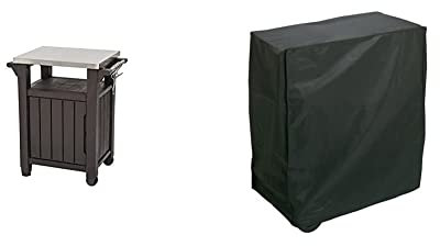 Keter BBQ Tavolino & Rayen AA236 copertura barbecue rettangolare PEVA nero 90 x 65 x 90 cm
