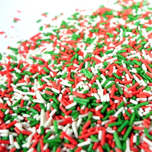 Streuselheld Jimmie`s Christmas 40g Streusel zum Dekorieren und Verzieren von Gebäck aller Art wie Torten Kuchen Keksen Zuckerstreusel