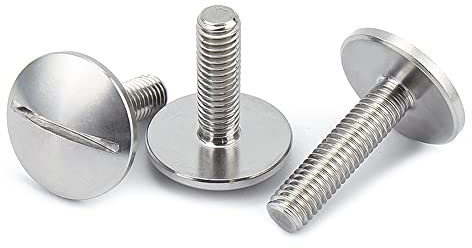 Lot de 10 vis à tête plate extra large M6 × 25 mm en acier inoxydable 304 GB947