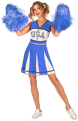 DEGUISE TOI Kostüm Cheerleader USA blau Damen - Rot