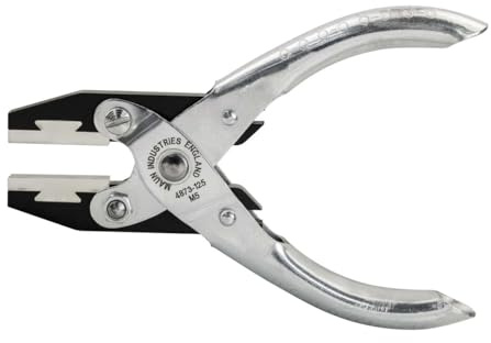 Maun 4873-125 Soft Plastic Jaws Flat Nose Parallel Plier 125 mm | Soft Elastomer Jaws Prevent Damage | Parallel Jaws for Even Grip | for Fine Craft Work