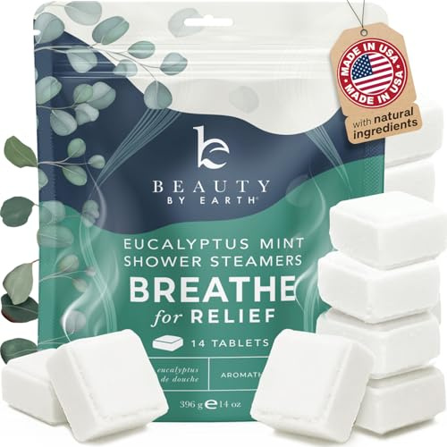 Shower Steamers Aromatherapy - USA Made with Natural Ingredients & Eucalyptus Essential Oil, Mothers Day Gifts for Mom, Large Shower Bombs, Relaxation Spa Gifts for Women & Men, Unique Self Care Gifts