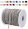 LEREATI Cordon Cuir 3mm x 45m Corde en Plat Daim Faux Cordon pour Bracelet, Suédine Cordon pour Colliers, Bijoux, Artisanat, Bricolage (Gris Argenté)